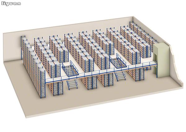 Powder Coated Industrial Mezzanine Floor Capacity 1000-5000kgs 80*50/100*50mm