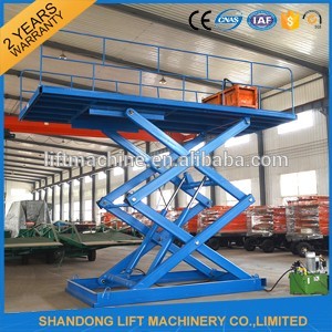 In Ground 3 ton Basement  Hydraulic Car Scissor Lift for Home Garage