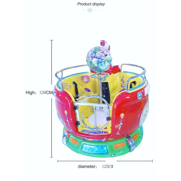 360 Degree Rotation Coin Operated Carousel Baby Indoor Amusement Games For Restaurant