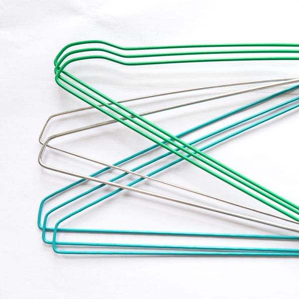 Blue Steel Wire Hangers 15 Pieces 20.5cm Height Strong Durable Wire Hangers Ideal for Hanging Shirts Jackets and Dresses