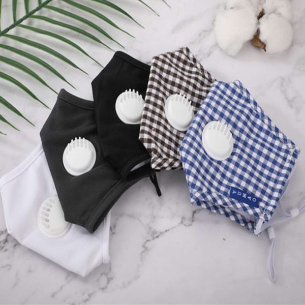Factory supply Anti-virus Anti Dust replaceable pm2.5  filter cotton reusable respiratory face mask with breathing valve