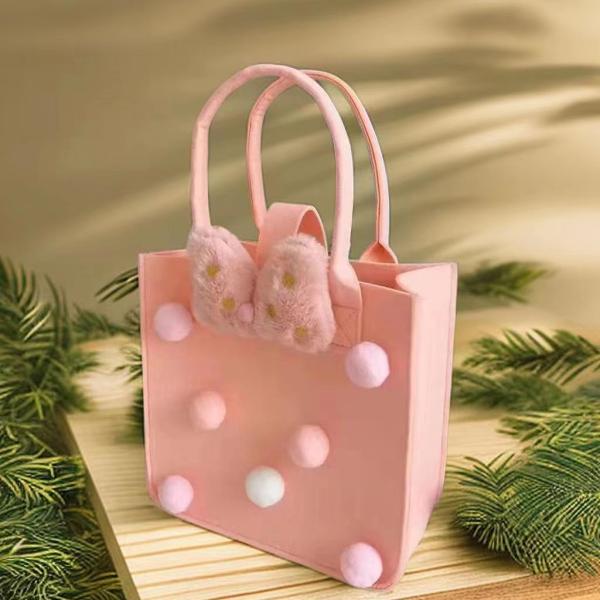 Cartoon Travel Bag Gift Handbag Baby Accompanying Hand Gift Box One-year-old Hundred Day Banquet Felt Handbag