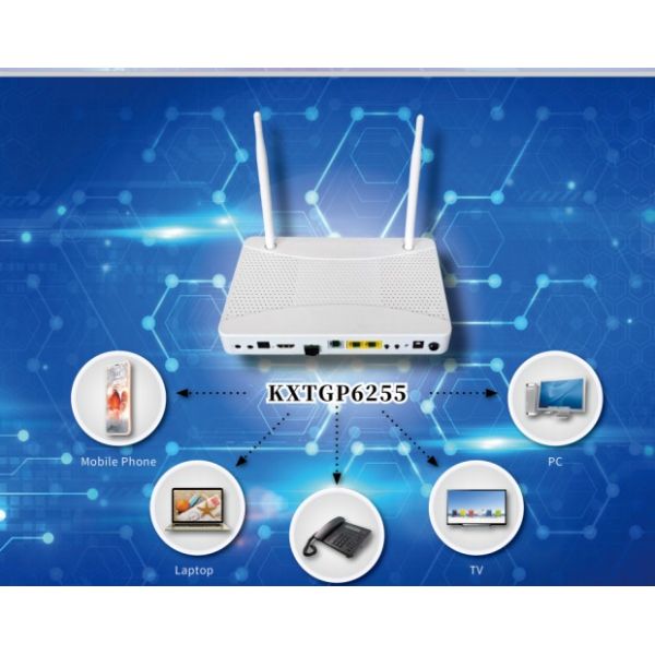 Ethernet 4 Gigabit GEPON ONU 1 USB  4GE 2POTS WIFI CATV Support IPv4 and IPv6 dual stack