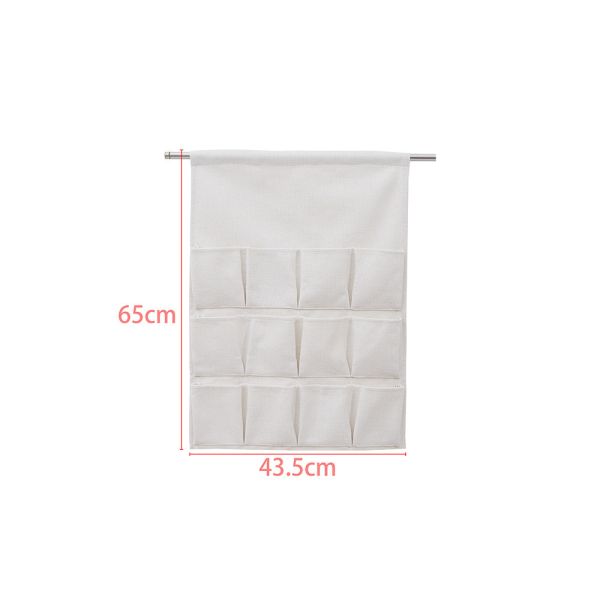 Sublimation Cotton Linen Christmas Advent Calendar With Multiple Pockets Diy Wall-Mounted Canvas Storage Bag For Xmas Holiday Festival