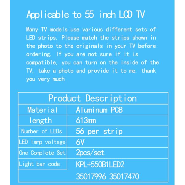 Для Konka LED55M5580AF LED55F5570NF LED55G5000 световой ленты KPL+550B1LED2