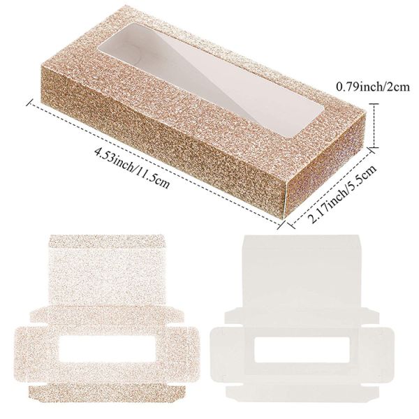 Custom Logo Printed Glitter Empty Cosmetic Eyelash Packaging Boxes for False Eyelashes