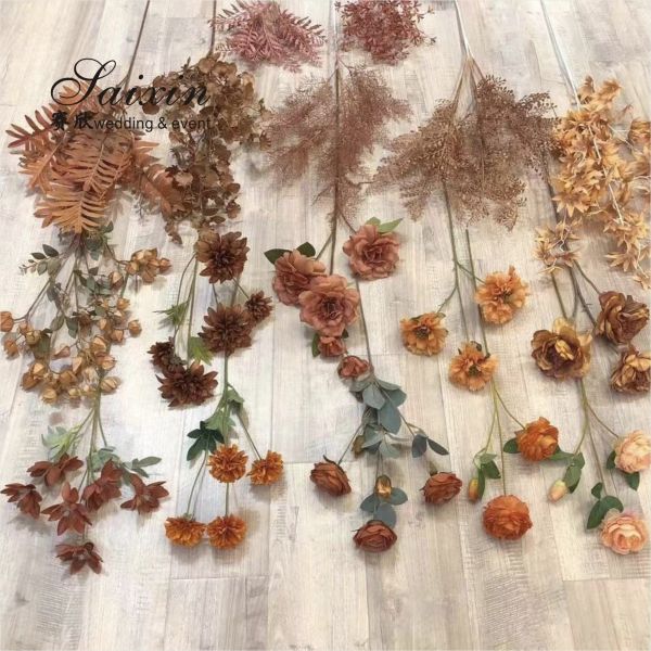 SX-F010 Оптовая высококачественная красная искусственный букет цветов для свадебной организации