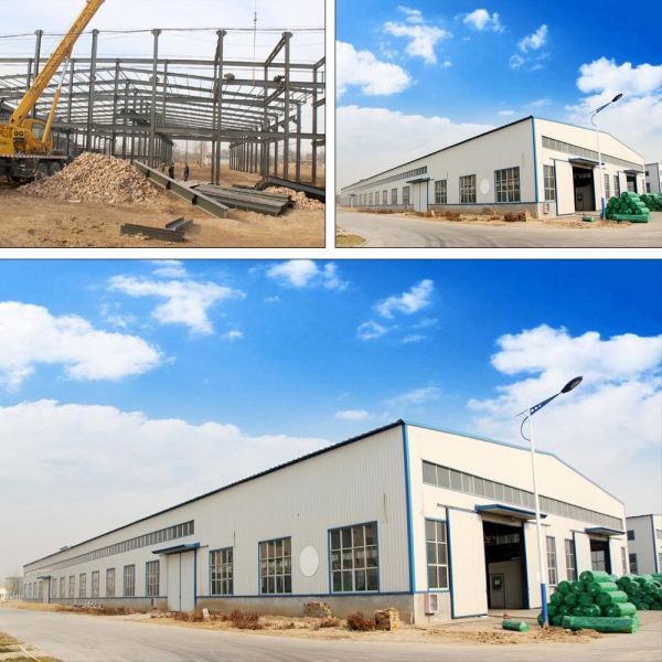 Earthquake Resistant Prefab Steel Warehouse Customize Logo And Slope Roof Buildings
