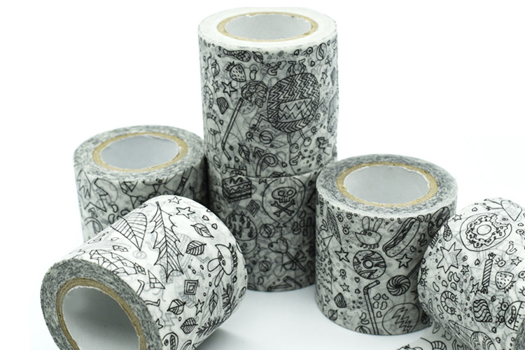 Выполненное на заказ ремесло печатая Washi бумажная красочная Writable лента для маскировки бумаги Washi
