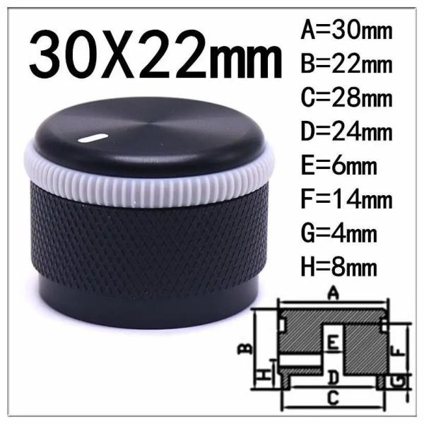 Amplificador sólido de alumínio azul 32x22 6 mm Potenciômetro de volume estéreo