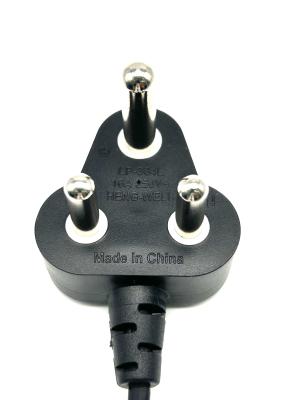 SABS 3 Pin Plug para IEC 320 C13 Power Cord Set PVC 10A/16A 250V AC África do Sul Cabos de extensão de energia