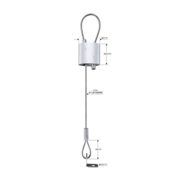Cabeça de cobra de liga de zinco 1,8 mm SS Corda de arame pintura artística Kit para pendurar YW-860476