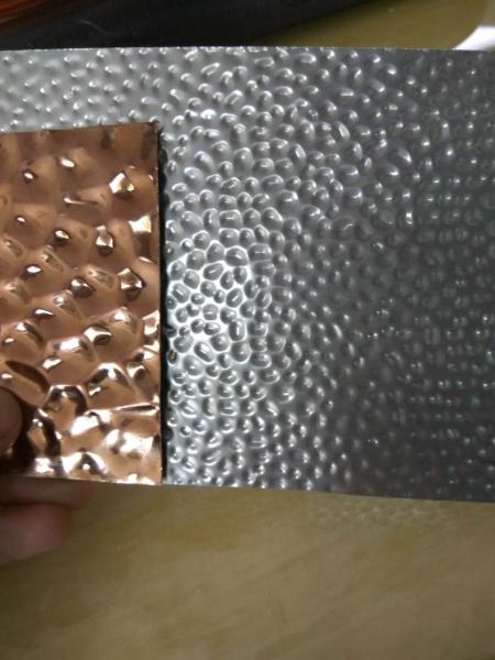 304 Hammered  Sheet Stainless Steel bronze gold color or brass hammered bright stainless steel