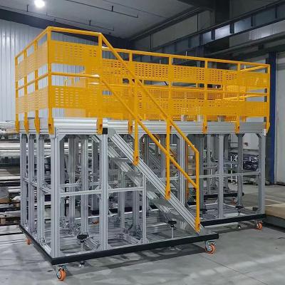 Anodized T5 Aluminum Assembly Industrial Profile Mobile Platforms Safety Step