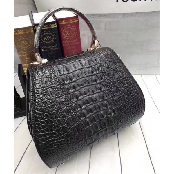 Authentic Crocodile Skin Lady Saddle Purse Genuine Alligator Leather Female Small Handbag Women Crossbody Shoulder Bag