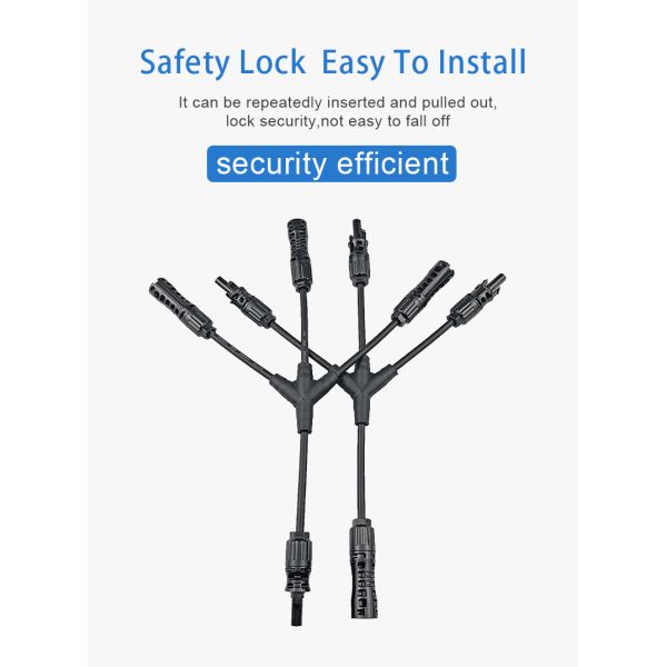 Conectores solares de 3 ramas 25A 3Y para el sistema de alimentación del módulo