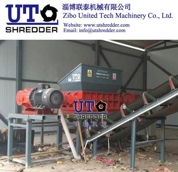 hot sale large mattress shredder/ double shaft shredder, waste furniture shredder, solid waste shredder, waste recycling