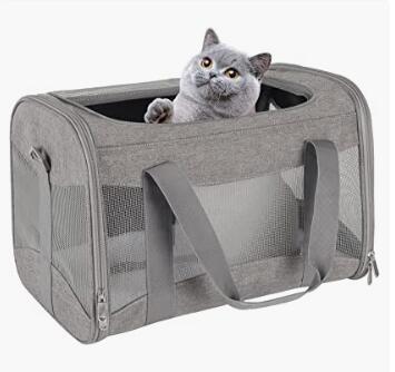 Dog Cat Carrier Airline Approved Pet Carrier Expandable Soft Sided Dog Travel Carrier Bag Dog Saddle Bag Pack