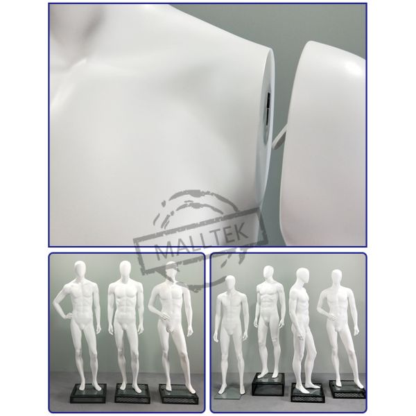 Аннотация Фурнитура розничных магазинов Полированная белая длинные конечности стекловолокно Мужская модель