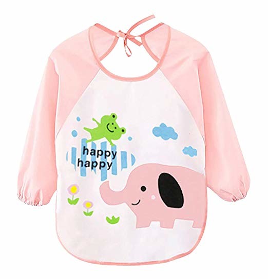 Cute Unisex Baby Bibs / 6 Months-3 Years Baby Weaning Bibs With Sleeves