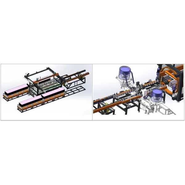 Automatic loading and unloading and fully automatic steel plate radiator and cooler production line