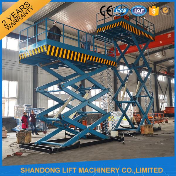 5 T Stationary Hydraulic Heavy Duty Scissor Lift , Hydraulic Work Platform Lift