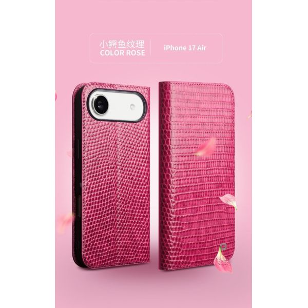 Suitable For Apple IPhone 17 Pro Max Mobile Phone Case Genuine Leather Air Flip Cover Anti-Fall Protective Cover Card