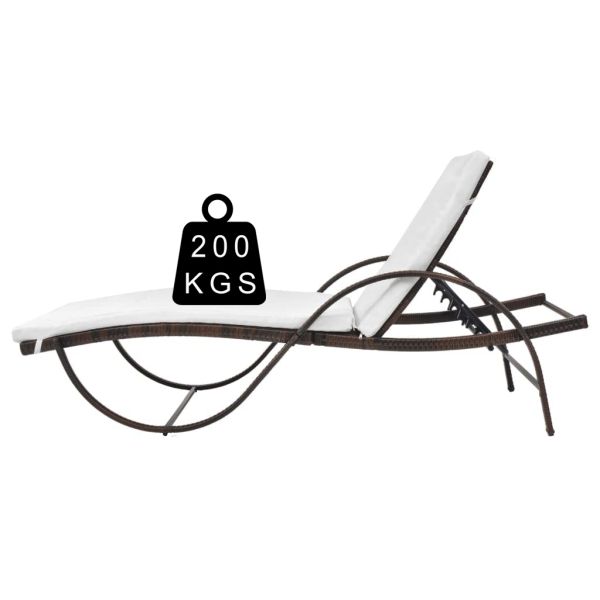 Factory Hot Sale Leisure Rattan Weaving Chaise Lounge Outdoor Furniture Pool Side Sun Lounger Chair