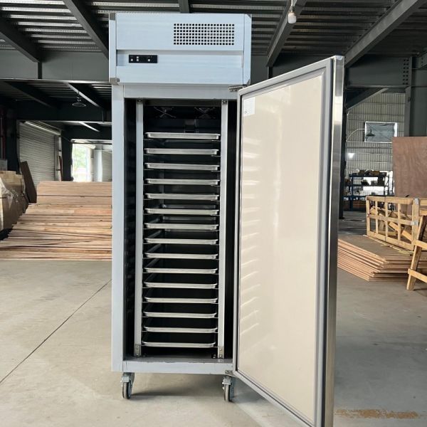 Stainless Steel Baking Tray Freezer 1 Door Upright Air-Cooled Refrigerator with Trays