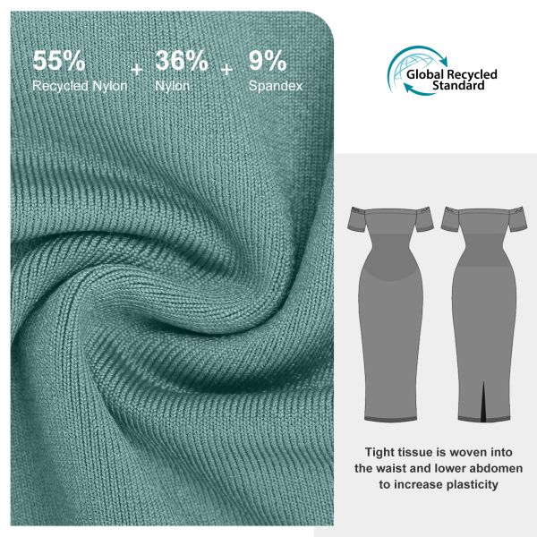 2023 Дизайн Женщины Без швов Шейпвейер Midi Бодикон Платье Шейпер для женщин Секси