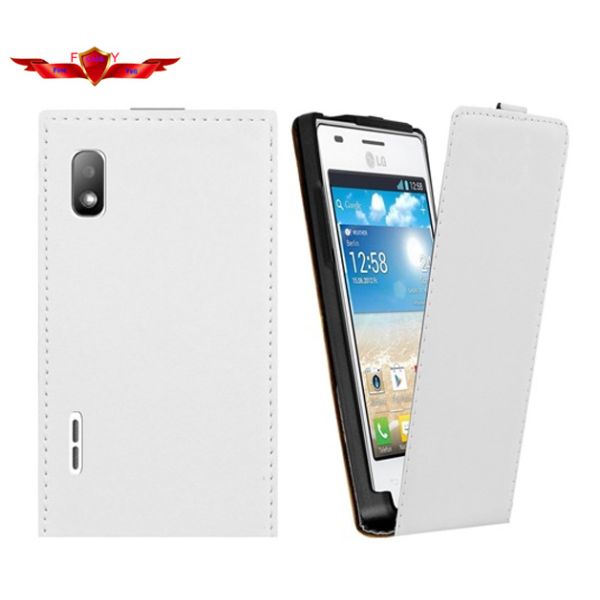 Genuine LG E612 Optimus L5 Flip Leather Cases 100% Real Leather Good Quality