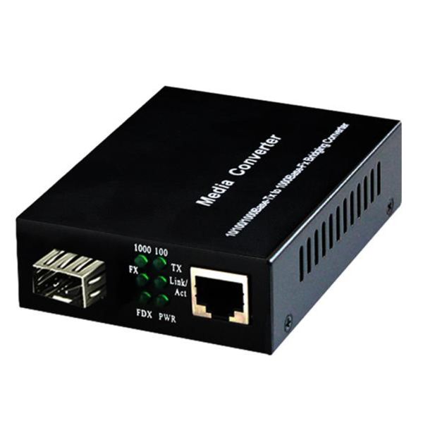 10/100/1000Mbps POE Fiber Media Converter , Fiber To Copper Media Converter With POE