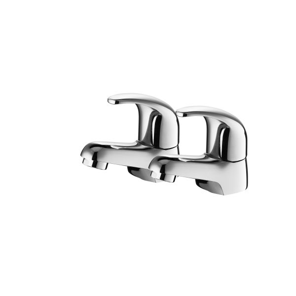 Cold Hot Water 1/2 Inch Hoses Washbasin Mixer Tap Easy Assembly Dirt Resistant