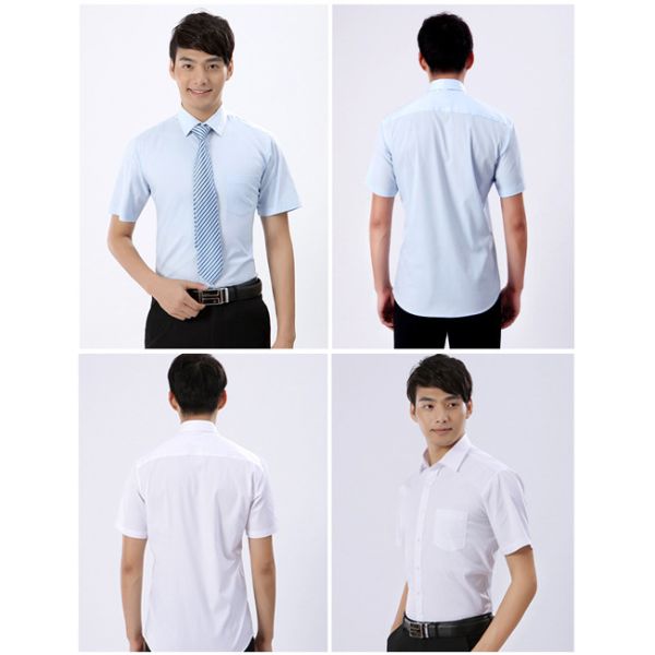 Formal Custom Business Shirts 55% Polyester 45% Cotton Sleeve Regular