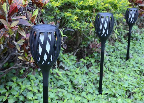 Luzes conduzidas solares de cintilação do jardim com a chama da dança para a decoração da jarda do caminho