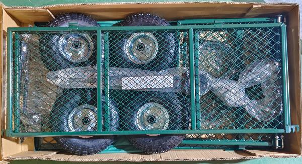 Ironton Steel Garden Cart 440 lb Capacity Heavy Duty Garden Dump Truck Rubber Inflatable Wheel