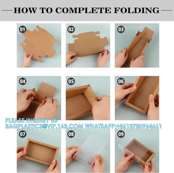 Rectangle Drawer Kraft Boxes Small Cardboard Present Packaging Boxes For Party Favor Treats, Candy And Jewelry Crafts