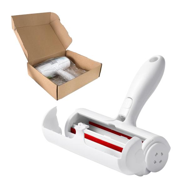 White Plastic Self Cleaning Lint Roller Reusable Lint Roller For Pet Hair