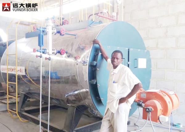 Low Consumption Fuel Gas Fired Steam Boiler 1000Kg Running , Small Gas Boiler