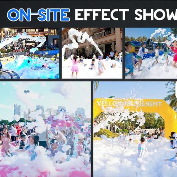 MAYAFX Non-Toxic Foam Powder with 1:200 Water Ratio for Dense Long-Lasting Bubbles in Stage Effect Foam Machines