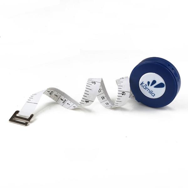 Blue Casing tailoring measuring tape Double Scale 150cm 60 Inch With Metal Pull Tab