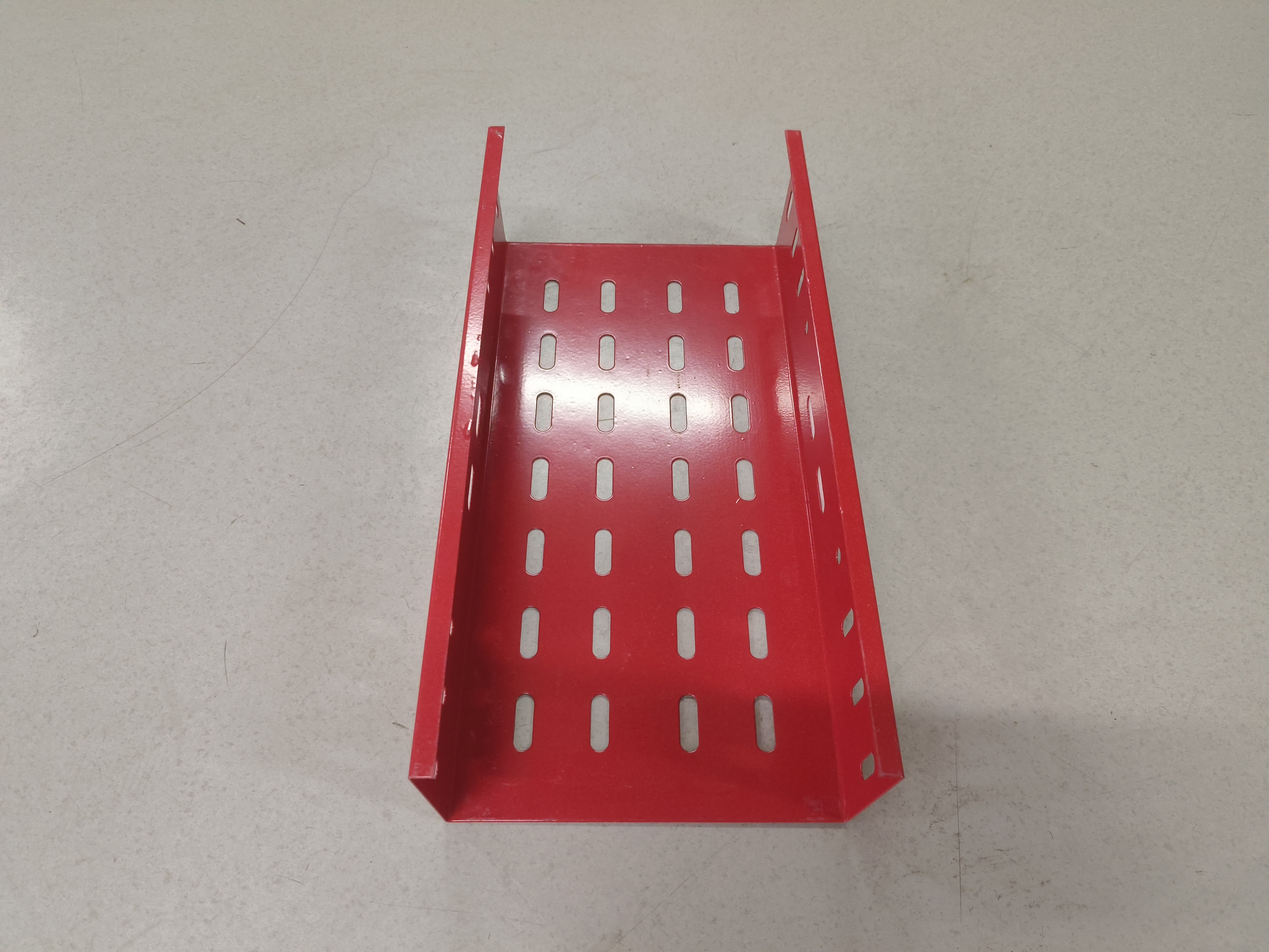 Custom Dimension Perforated Cable Tray Powder Coated Ventilated Electrical Telecom Cabling