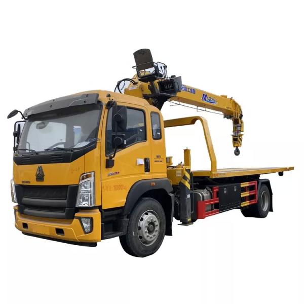 8 Ton Flatbed Rollback Wrecker Tow Trucks 4x2 Medium Duty Mounted Crane
