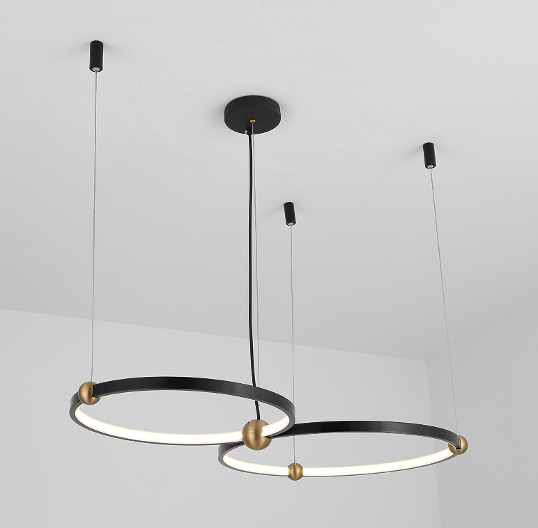 Círculo de acrílico de aluminio 300m m 400m m 500m m Ring Pendant Ceiling Light