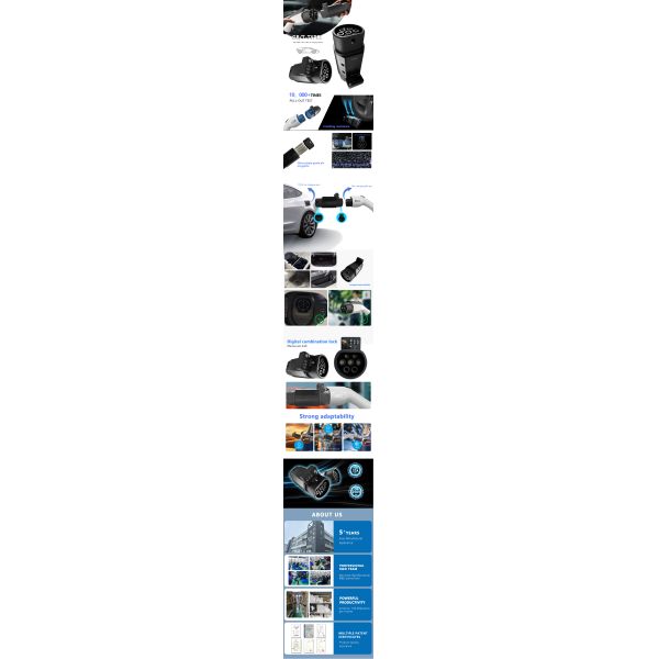 GBT to Type 2 For ev charger Adapter connector for electric car 7kw 220v 32A Car side Plug and Output Current 32A