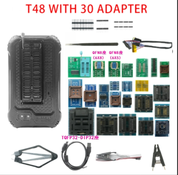 XGecu T48 High-Speed USB Programmer for EMMC, SPI, NOR, NAND, Network, Liquid Crystal Display, Television, Online ISP