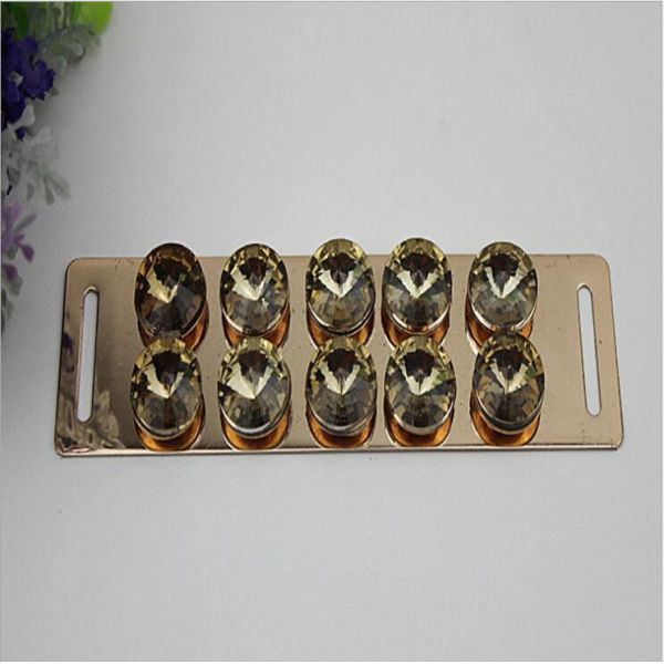 Shoes accessories light gold iron sheets diamond decorative metal buckle parts for shoelace