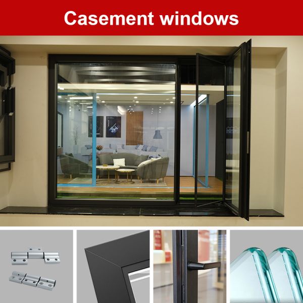 Звукоизоляционная алюминиевая изоляция жары окна окна Inswing с Retractable сеткой от комаров