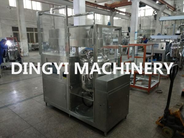 Shower Gel Vacuum Mixer Machine , SS 316 Homogenizer Mixer Steam Heating