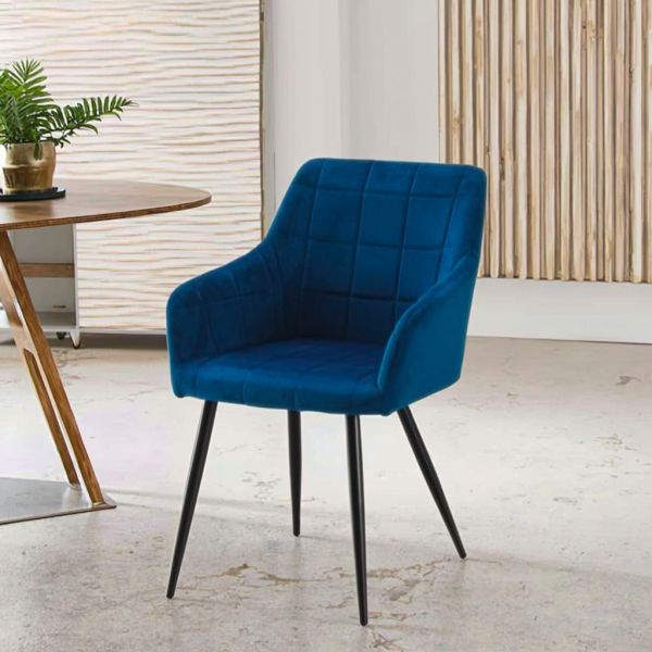 European Modern Accent Dining Chair Ergonomic Soft Cushion Seat High Back Velvet Upholstered Home Home Office Warehouse